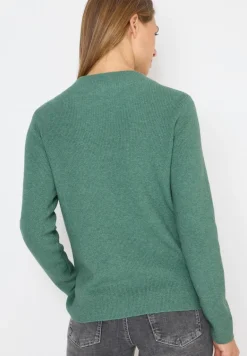 Strukturmix Pullover jewel green melange