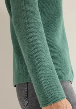 Strukturmix Pullover jewel green melange