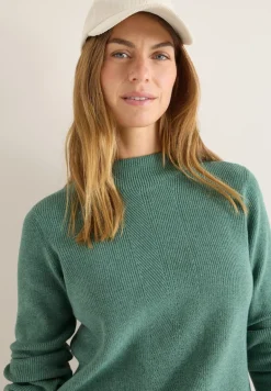 Strukturmix Pullover jewel green melange