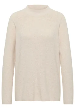 Strukturmix Pullover oat milk beige melange