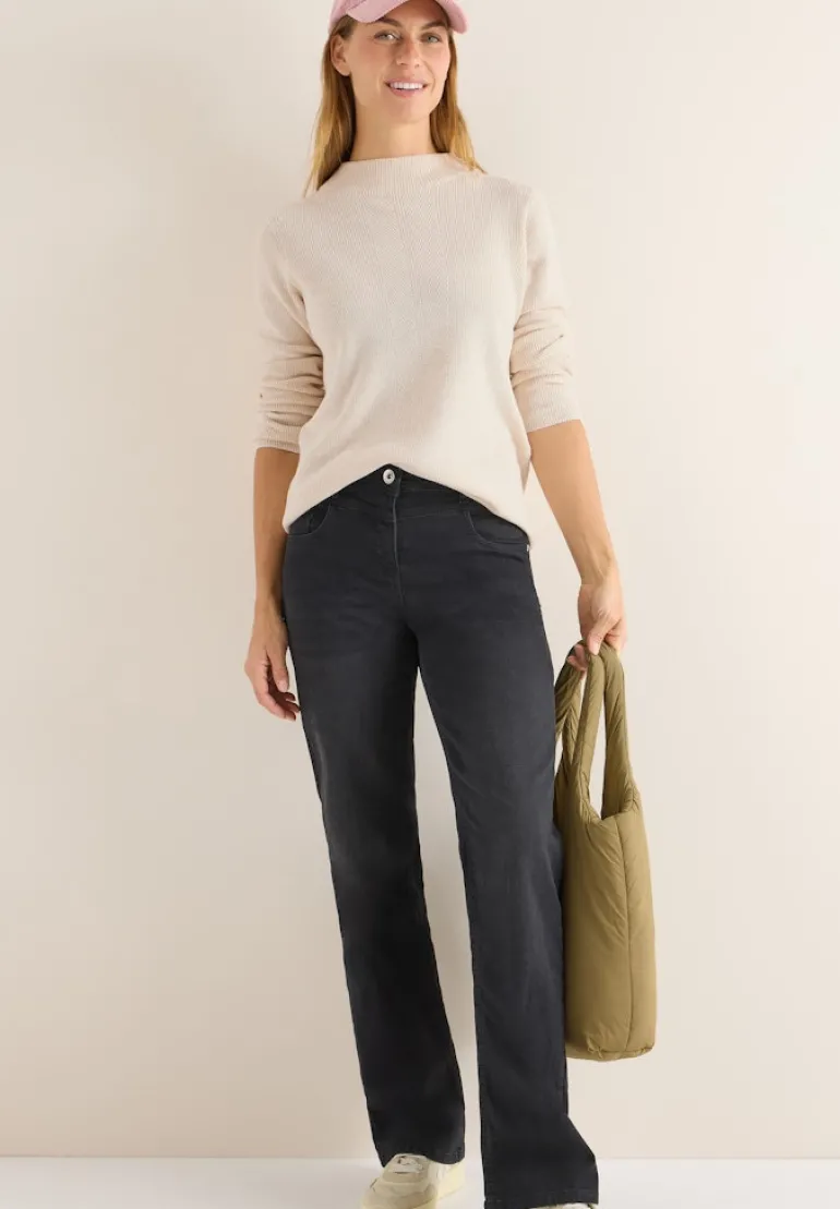 Strukturmix Pullover oat milk beige melange