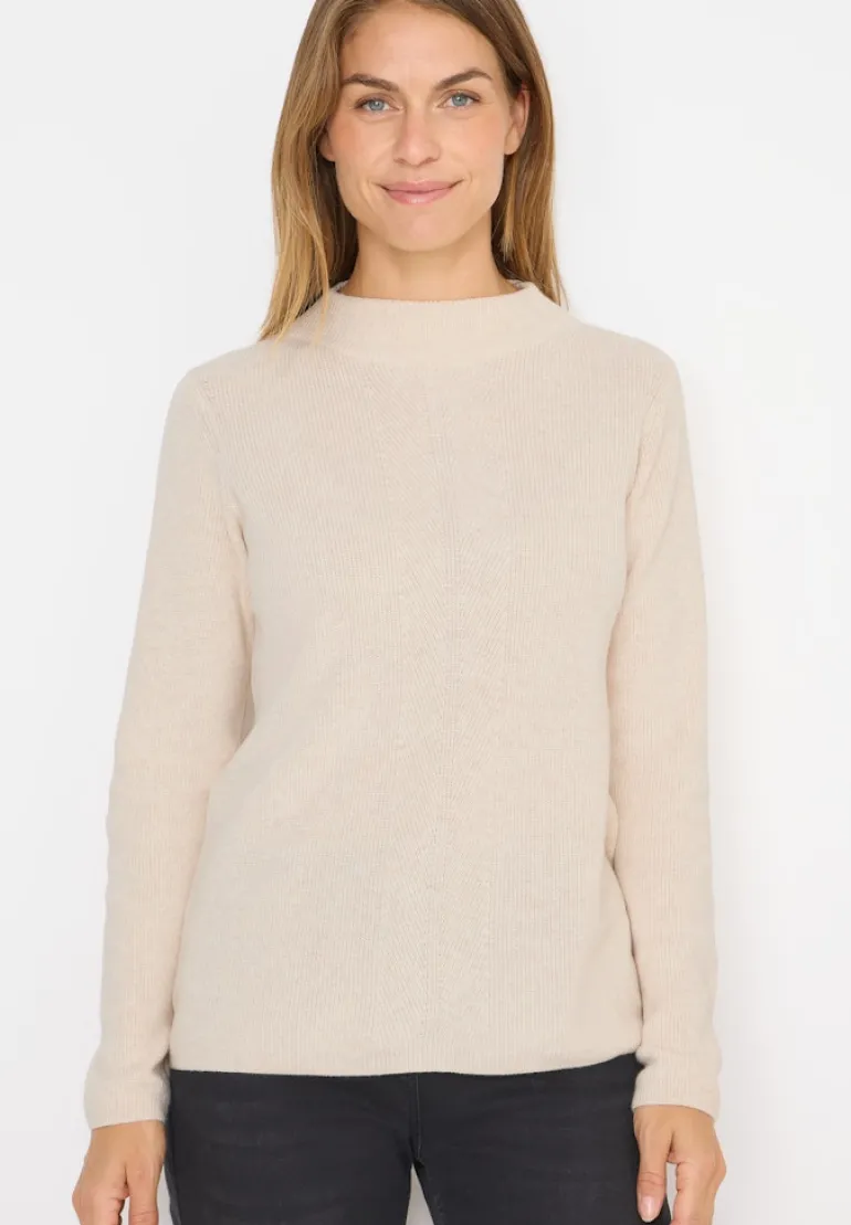 Strukturmix Pullover oat milk beige melange