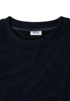 Strukturmuster Sweatshirt urban dark blue