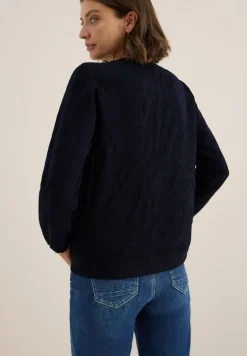 Strukturmuster Sweatshirt urban dark blue