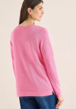 Strukturpullover heather dark blossom melange