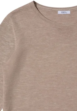 Strukturpullover toffee cream heather melange