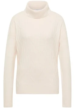 Struktur Rollkragenpullover light greige