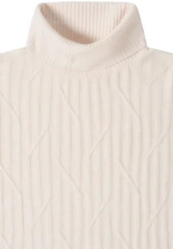 Struktur Rollkragenpullover light greige