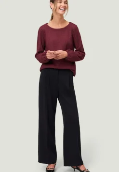 Strukturshirt mit Rundausschnitt mystic berry
