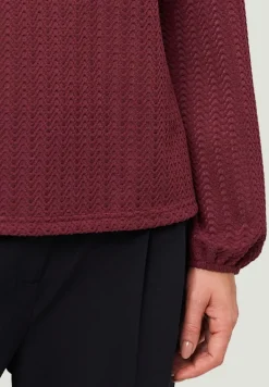 Strukturshirt mit Rundausschnitt mystic berry
