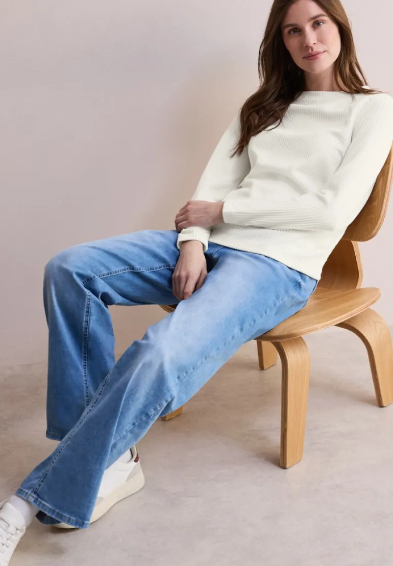 Strukturshirt vanilla white