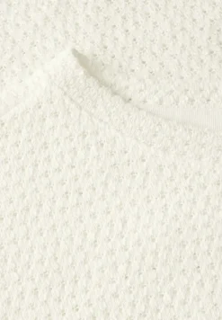 Struktur-T-Shirt vanilla white
