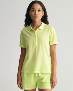 Sunfaded Piqué Poloshirt pastel lime