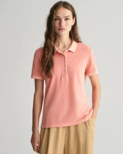 Sunfaded Piqué Poloshirt peachy pink