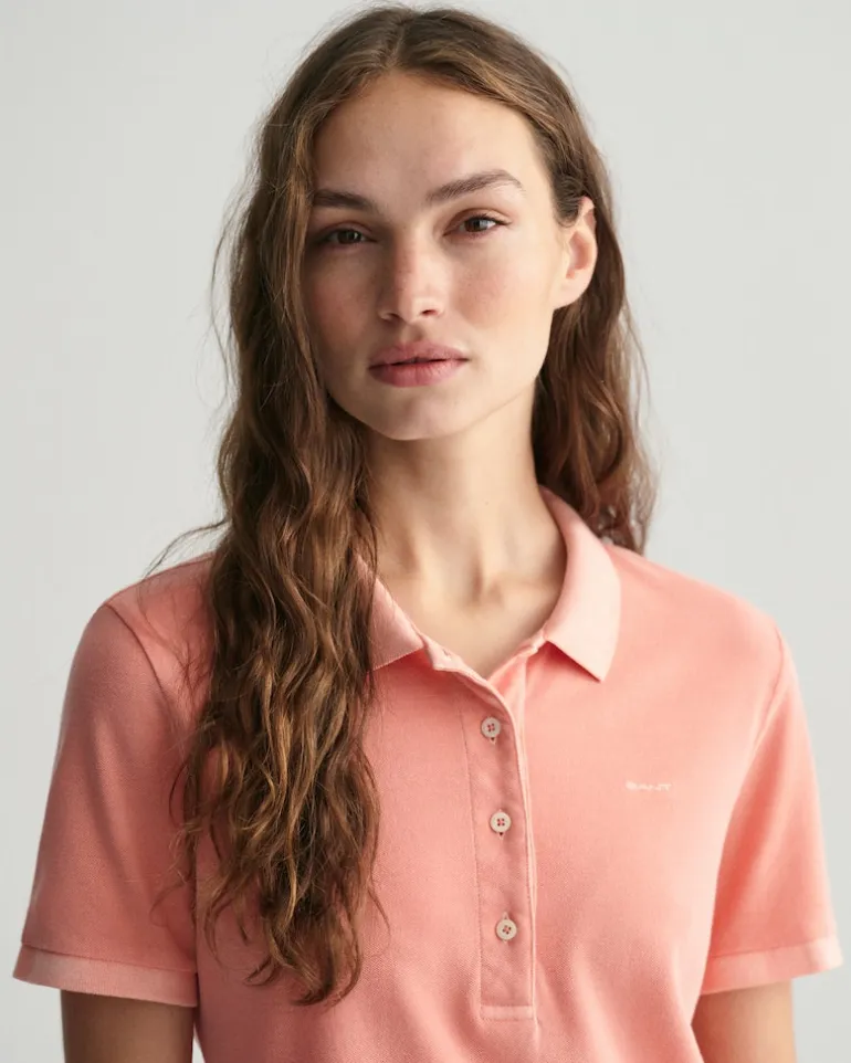 Sunfaded Piqué Poloshirt peachy pink
