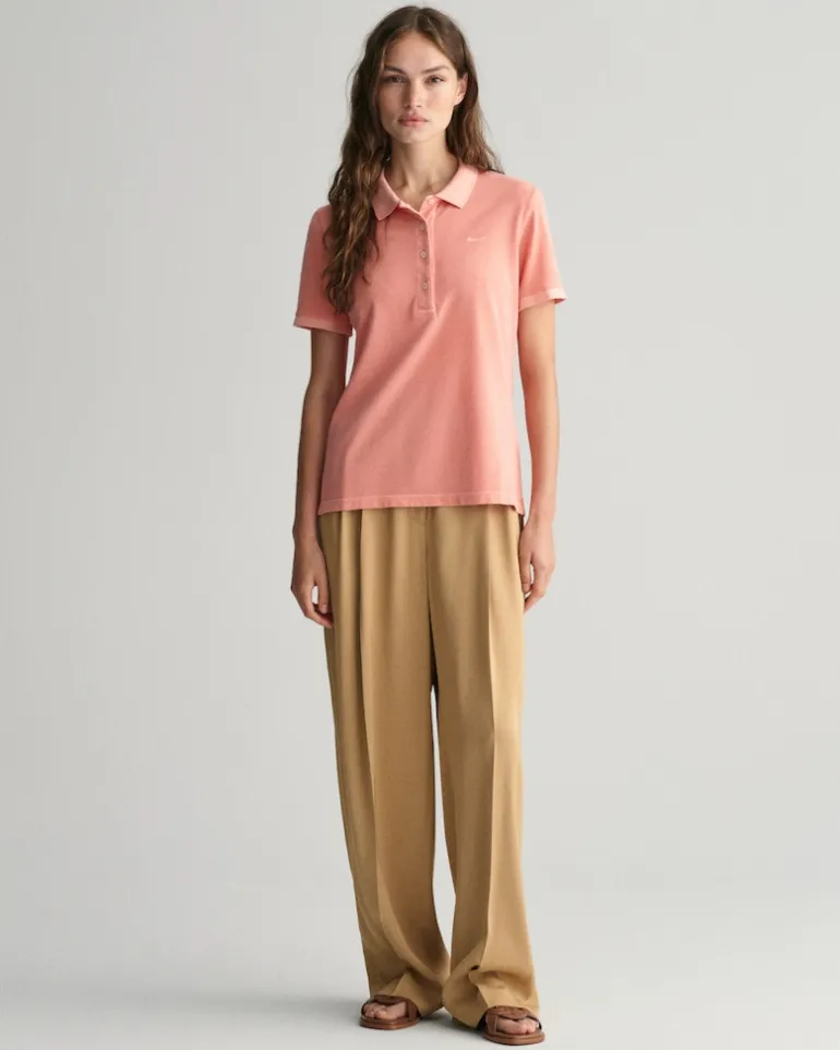Sunfaded Piqué Poloshirt peachy pink