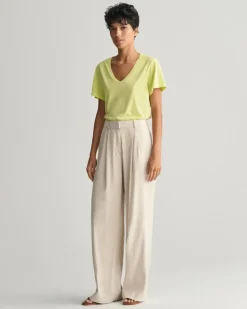 Sunfaded V-Neck T-Shirt pastel lime