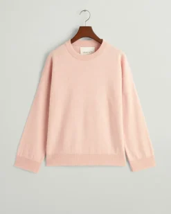 Superfine Lambswool Rundhalspullover faded pink