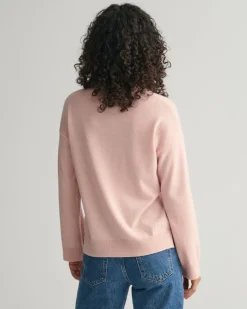 Superfine Lambswool Rundhalspullover faded pink