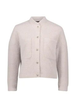 Sweatblazer strukturiert mit Knopfleiste creamcamel
