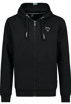 Sweatjacke mit Badges black