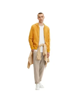 Sweatjacke mit feinen Streifen flame brown injected stripe