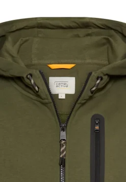 Sweatjacke mit Kapuze forest green