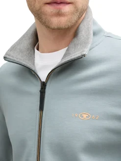 Sweatjacke mit Stehkragen grey mint