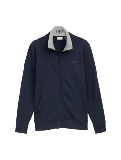 Sweatjacke mit Stehkragen sky captain blue