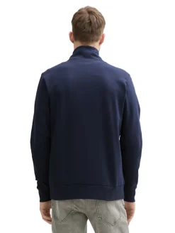 Sweatjacke mit Stehkragen sky captain blue