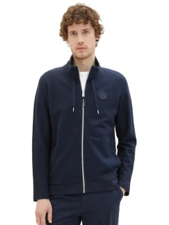 Sweatjacke mit Stehkragen sky captain blue