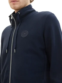 Sweatjacke mit Stehkragen sky captain blue