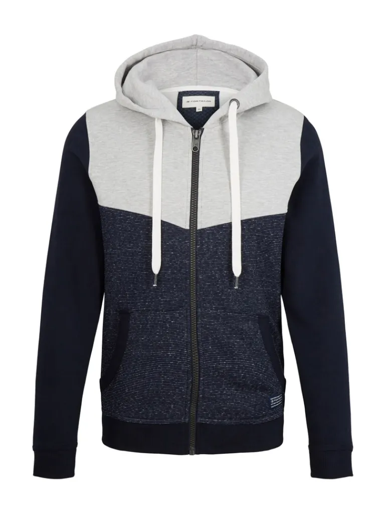 Sweatjacke navy offwhite inject stripe