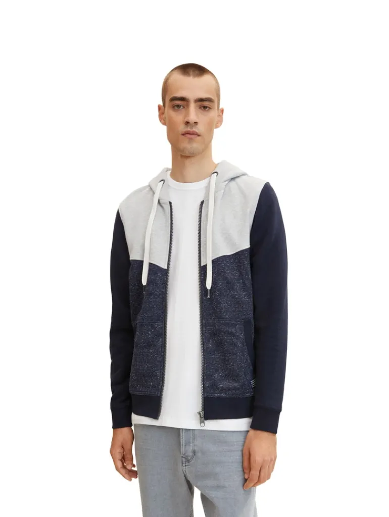 Sweatjacke navy offwhite inject stripe