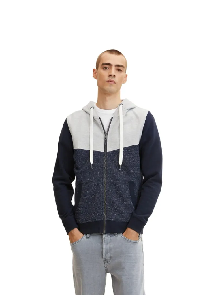 Sweatjacke navy offwhite inject stripe