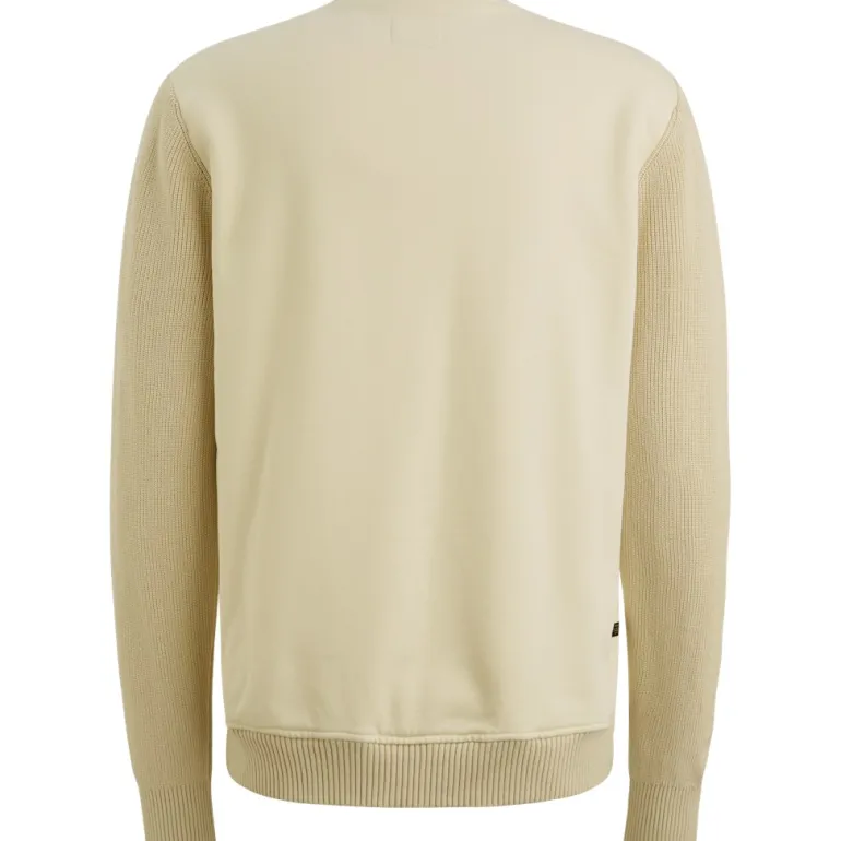 sweat knit combination bone white