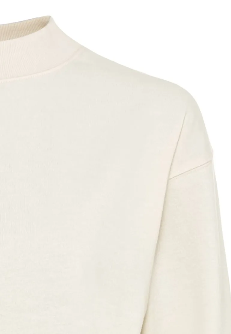 Sweatshirt aus Baumwollmix creme