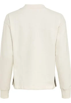Sweatshirt aus Baumwollmix creme