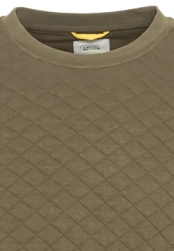 Sweatshirt aus reiner Baumwolle olive brown
