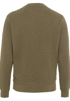 Sweatshirt aus reiner Baumwolle olive brown