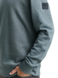 Sweatshirt in Melange-Optik grey mint navy structure