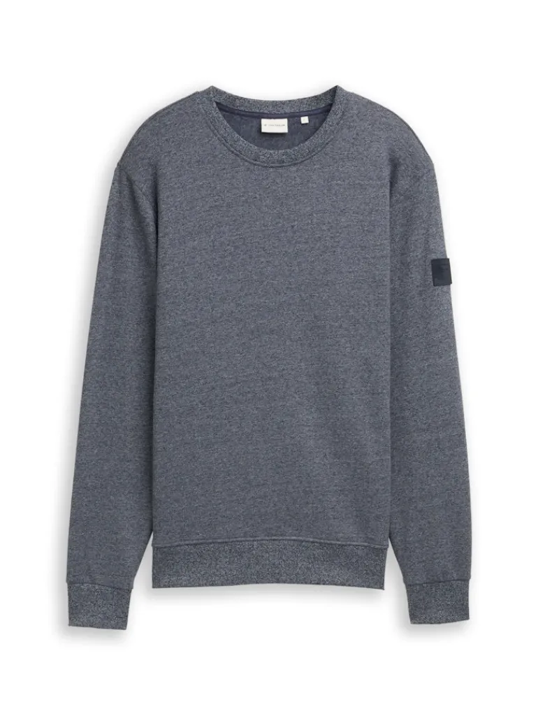 Sweatshirt in Melange-Optik navy grindle structure