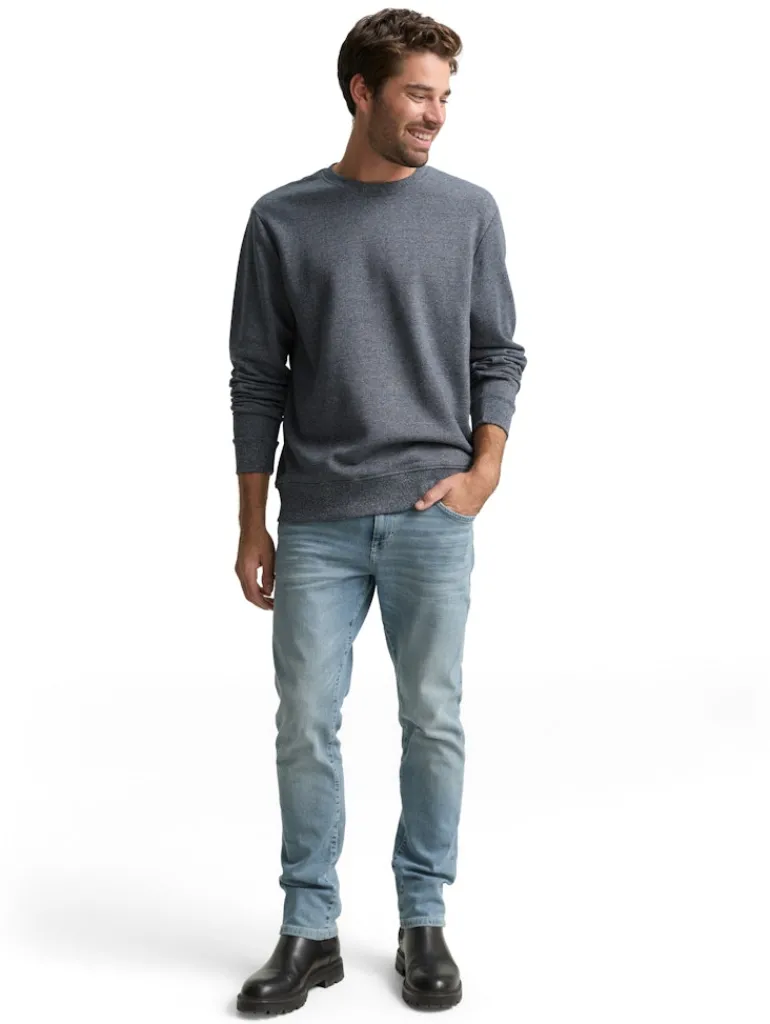 Sweatshirt in Melange-Optik navy grindle structure