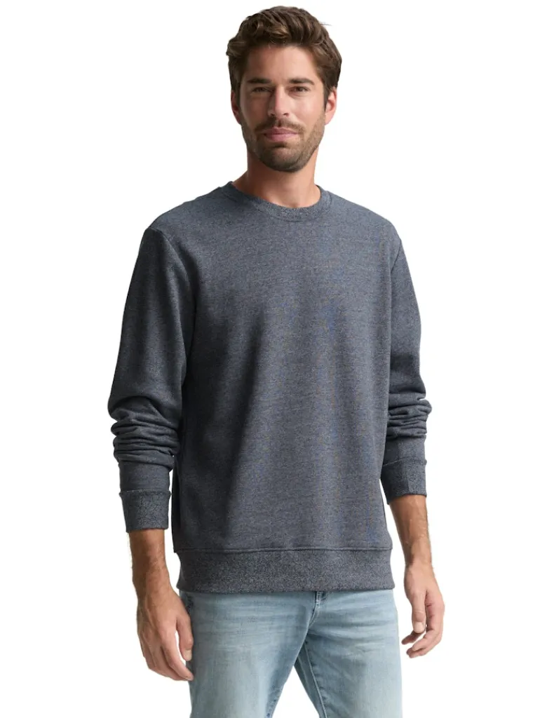 Sweatshirt in Melange-Optik navy grindle structure