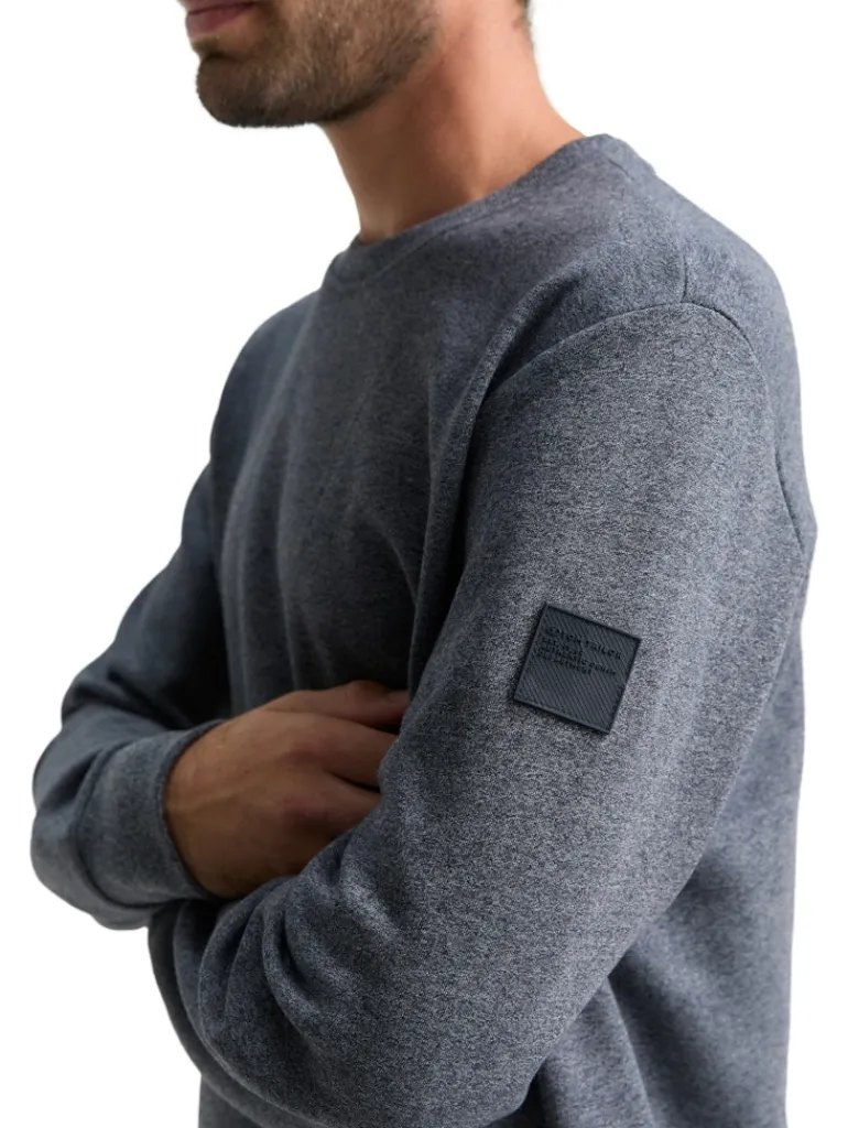 Sweatshirt in Melange-Optik navy grindle structure