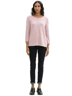 Sweatshirt mit 3/4-Arm pink velvet melange