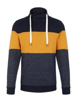 Sweatshirt mit Colour Blocking flame brown