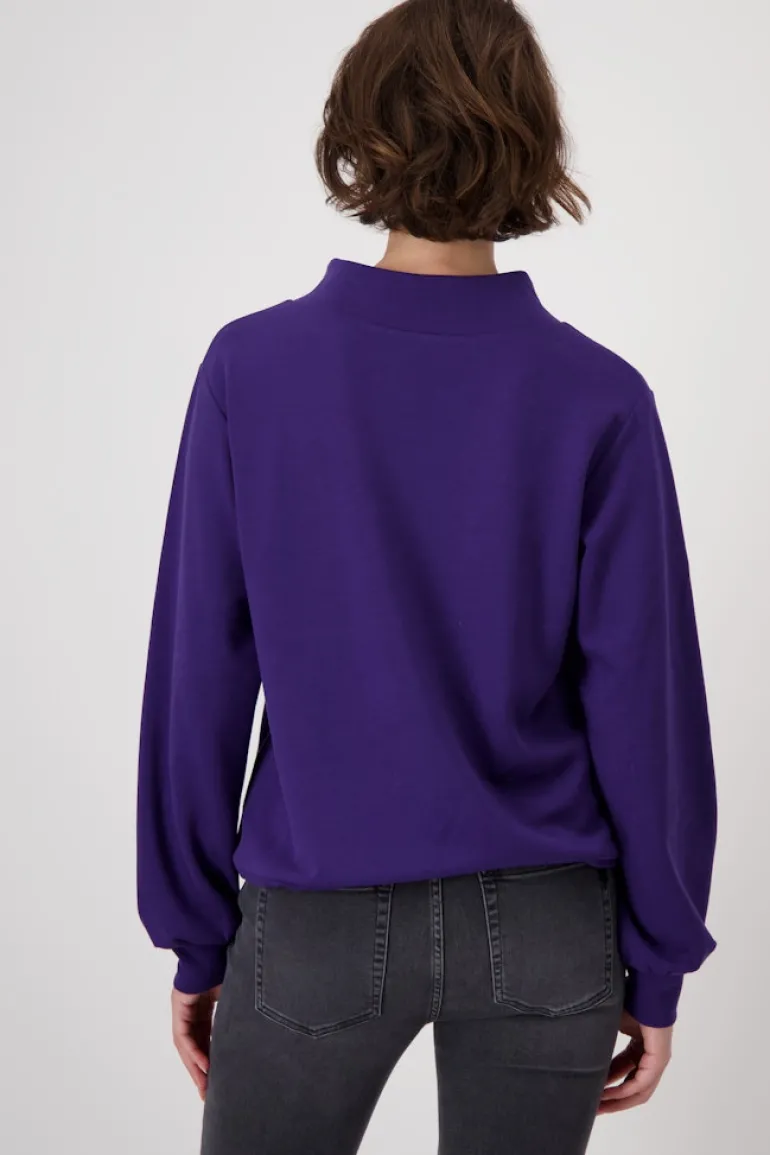 Sweatshirt mit 3-D-Druck dark purple