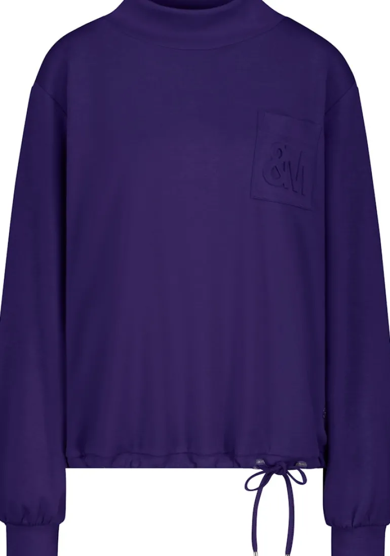 Sweatshirt mit 3-D-Druck dark purple
