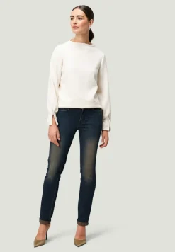 Sweatshirt mit Glitzerknopf eggnog
